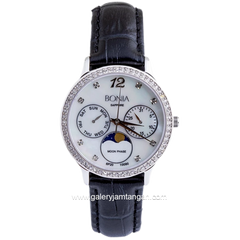 BONIA BNB10090-2355SB Dial White Leather Strap