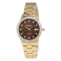 BONIA BNB10273-2243S Gold Dial Brown Stainless Steel