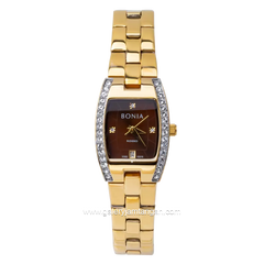 BONIA BNB10310-2247S Gold Dial Brown Stainless Steel