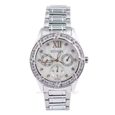 BONIA BNB10423-2353S Silver Dial White Stainless Steel