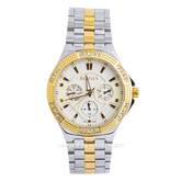 BONIA BNB10424-2112S Combination Silver Gold Dial White Stainless Steel