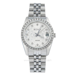 BONIA BNB10550-1316S Silver Dial White Stainless Steel