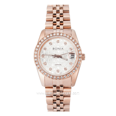 BONIA BNB10550-1516S Rosegold Dial Silver Stainless Steel