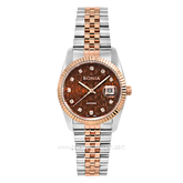 BONIA BNB10550-1646S Silver Combinasi Rosegold Stainless Steel