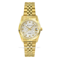 BONIA BNB10550-3216 Gold Sapphire Crystal Stainless Steel