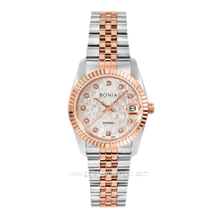 BONIA BNB10550-3616 Silver Rosegold Stainless Steel