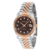 BONIA BNB10550-3647 Silver Rosegold Dial Brown Stainless Steel