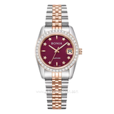BONIA BNB10550-3669S Silver Dial Wine Red Stainless Steel