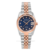 BONIA BNB10550-3687 Silver Rosegold Dial Navy Stainless Steel