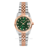 BONIA BNB10550-3697 Silver Rosegold Dial Green Stainless Steel