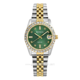 BONIA BNB10553-3197S Silver Gold Dial Green Stainless Steel