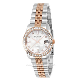 BONIA BNB10553-3657S Women's Watches Silver Rosegold Stainless Steel