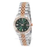 BONIA BNB10553-3697S Silver Rosegold Dial Green Stainless Steel