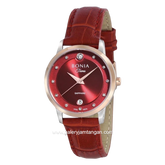 BONIA BNB10576-2367 Red Rosegold Leather Strap