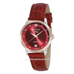 BONIA BNB10576-2367 Red Rosegold Leather Strap