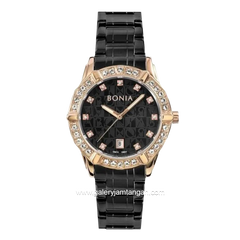 BONIA BNB10651-2037S Black Rosegold Stainless Steel