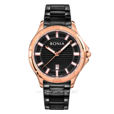 BONIA BNB10750-1032 Black Rosegold Stainless Steel