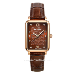 BONIA BNB10788-2543 Brown Rosegold Leather Strap