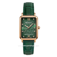 BONIA BNB10788-2593 Green Rosegold Leather Strap