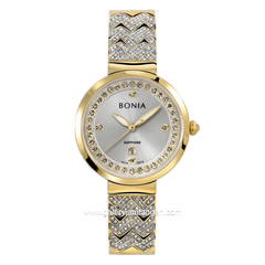 BONIA BNB10818-2217 Gold Sapphire Crystal Stainless Steel