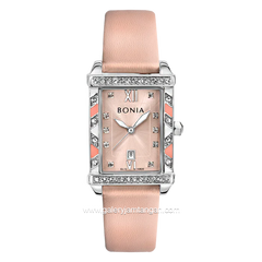 BONIA BNB10820-2373S Pink Silver Leather Strap