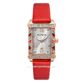 BONIA BNB10820-2513S Red Rosegold Leather Strap
