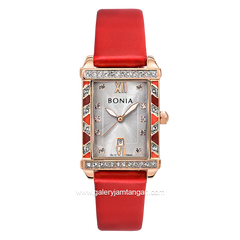 BONIA BNB10820-2513S Red Rosegold Leather Strap