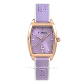 BONIA BNB10837-2502 Purple Rosegold Rubber Strap