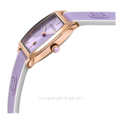 BONIA BNB10837-2502 Purple Rosegold Rubber Strap