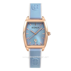 BONIA BNB10837-2582 Blue Rosegold Rubber Strap