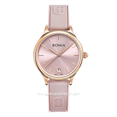 BONIA BNB10838-2572 Pink Rosegold Rubber Strap