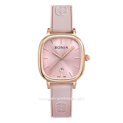 BONIA BNB10839-2572 Pink Rosegold Rubber Strap