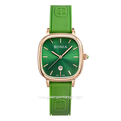 BONIA BNB10839-2592 Green Rosegold Rubber Strap