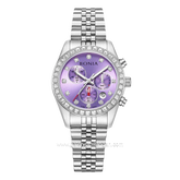 BONIA BNB10842-2307S Silver Dial Purple Stainless Steel
