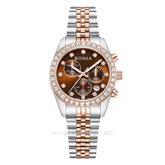 BONIA BNB10842-2647S Silver Rosegold Dial Brown Stainless Steel