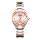 BONIA BNB10847-2679 Silver Rosegold Stainless Steel