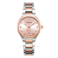 BONIA BNB10847-2679 Silver Rosegold Stainless Steel