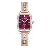 BONIA BNB10853-2567S Rosegold Dial Wine Red Stainless Steel