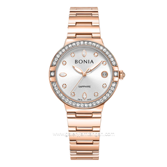 BONIA BNB10854-2517S Rosegold Dial Silver Stainless Steel