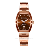 BONIA BNB10856-2547 Rosegold Dial Brown Stainless Steel