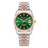 BONIA BNB10873-1692 Silver Rosegold Dial Green Stainless Steel