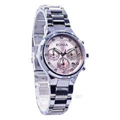 BONIA BNB195-2377C Silver Dial Pink Stainless Steel