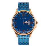BONIA BNR169-1583 Blue Rosegold Stainless Steel Strap