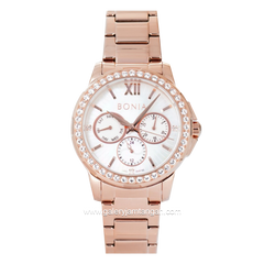 BONIA BNR190-2553S Rosegold Dial White Stainless Steel