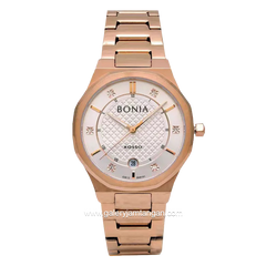 BONIA BNR191-2505 Rosegold Dial White Stainless Steel