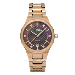 BONIA BNR191-2565 Rosegold Dial Brown Stainless Steel