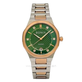 BONIA BNR191-2695 Silver Rosegold Dial Green Stainless Steel