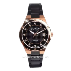 BONIA BNR192-2037 Black Rosegold Stainless Steel