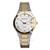 BONIA BNR192-2117 Silver Gold Dial White Stainless Steel