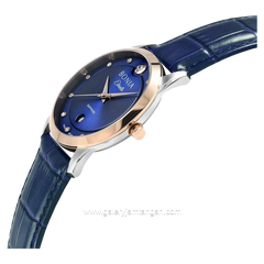 BONIA BNB10576-1387 Blue Rosegold Leather Strap